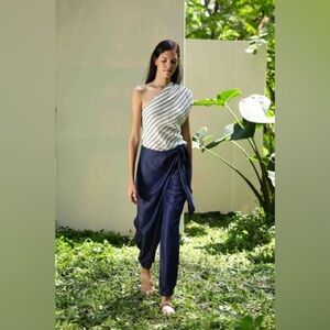 PINKFILOSOFY wrap skirt pants bohemian chambre jean pants buddha pants tencel